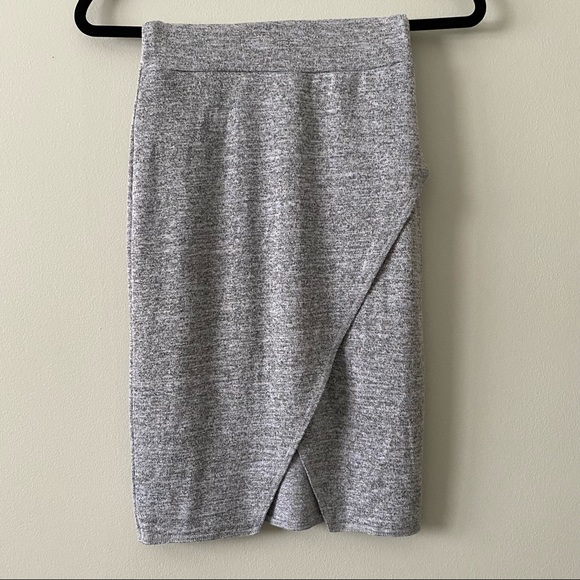 Wilfred Free XXS Grey Pencil Jersey Skirt - Picture 1 of 9
